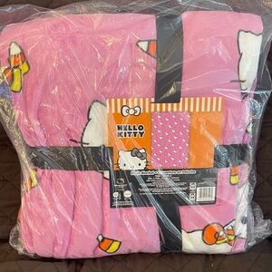 Hello kitty candy corn twin blanket
